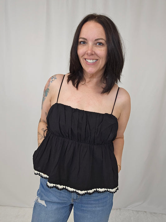 Lillian Lace Tie Tank - SALE