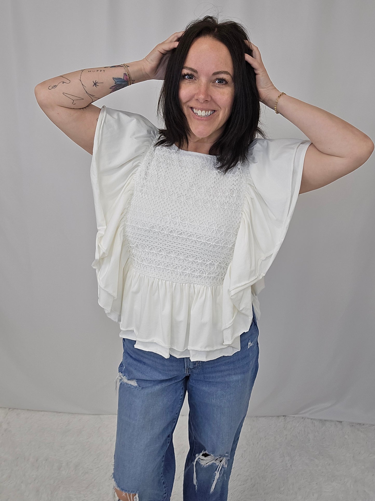 Faith Flutter Sleeve Top