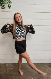 Raven Crochet Shorts
