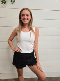 Raven Crochet Shorts