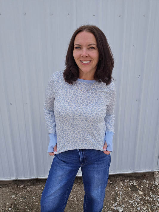 Willow Blue Floral Top