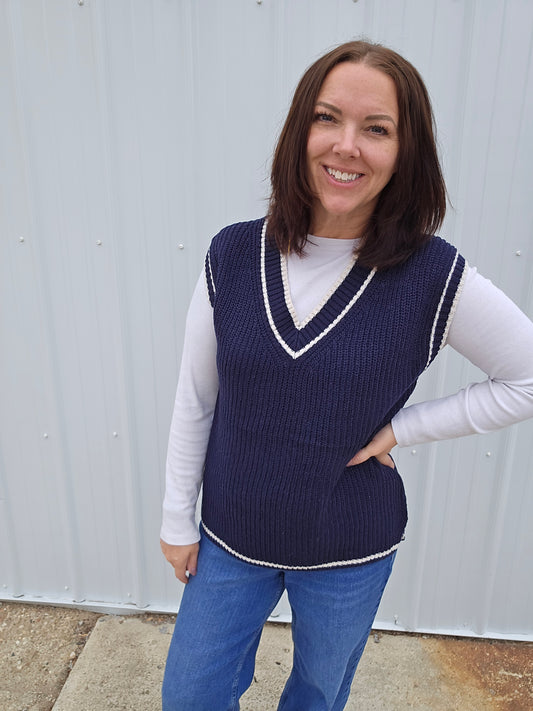 Nayeli Navy Vest