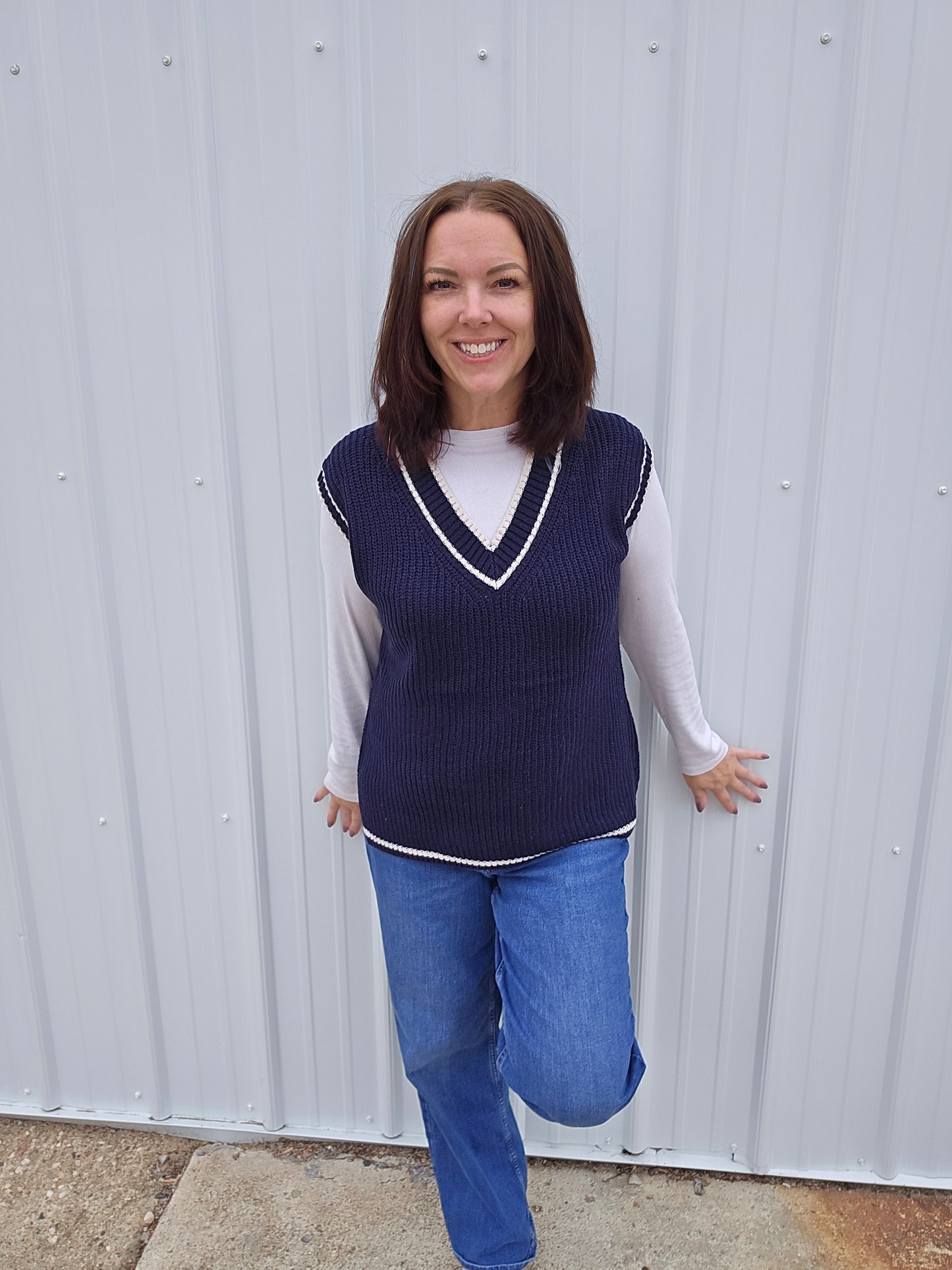 Nayeli Navy Vest