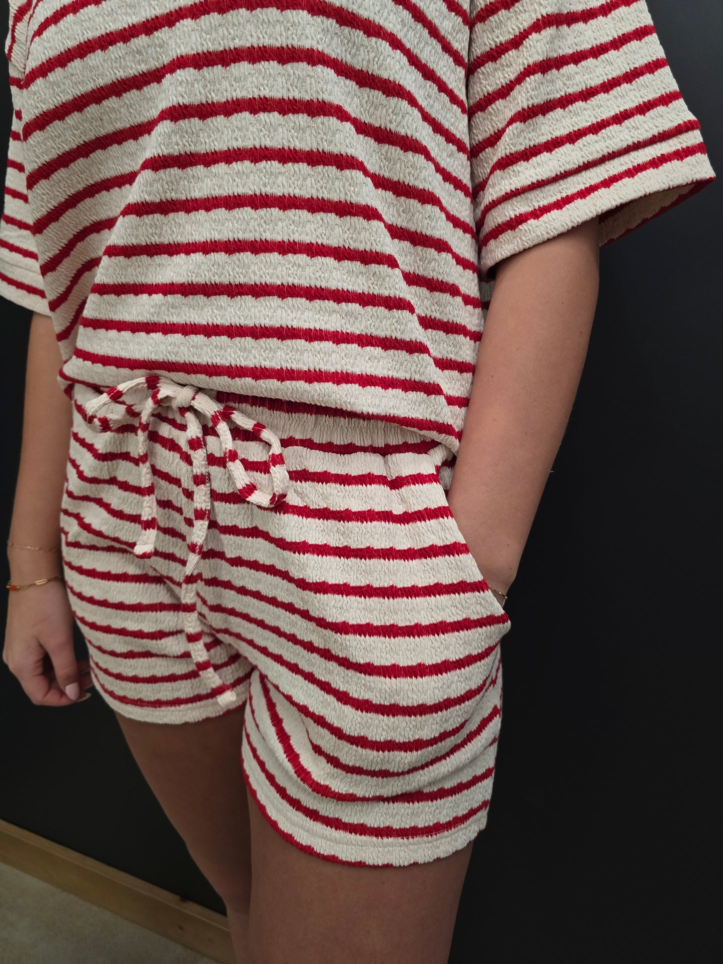 Ruby Stripe Short SET