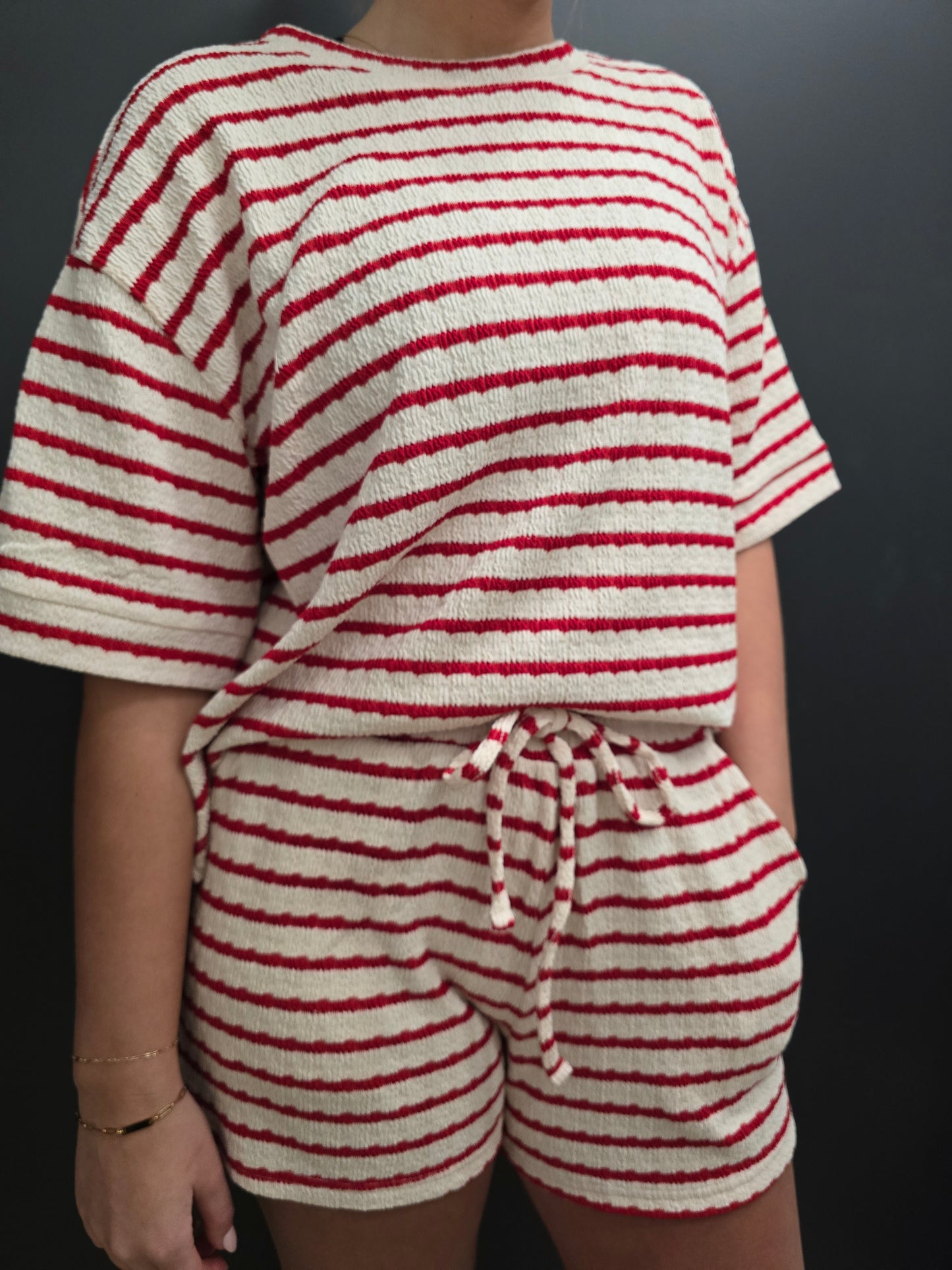 Ruby Stripe Short SET