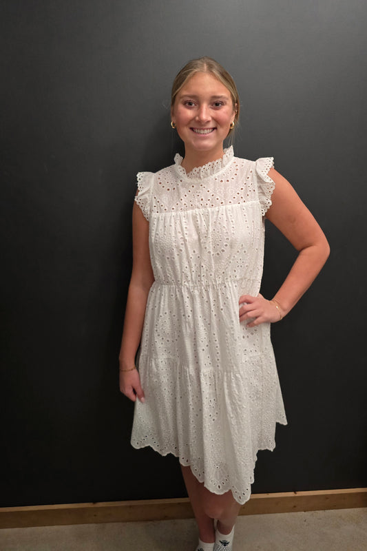 White Hollowed Dress