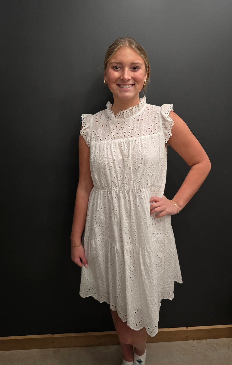 White Hollowed Dress