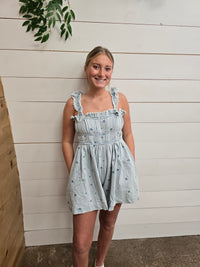Ditsy Denim Romper