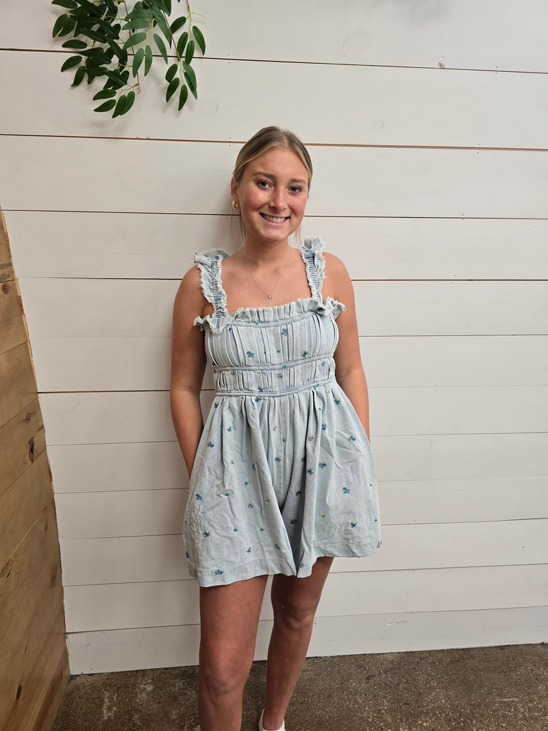 Ditsy Denim Romper