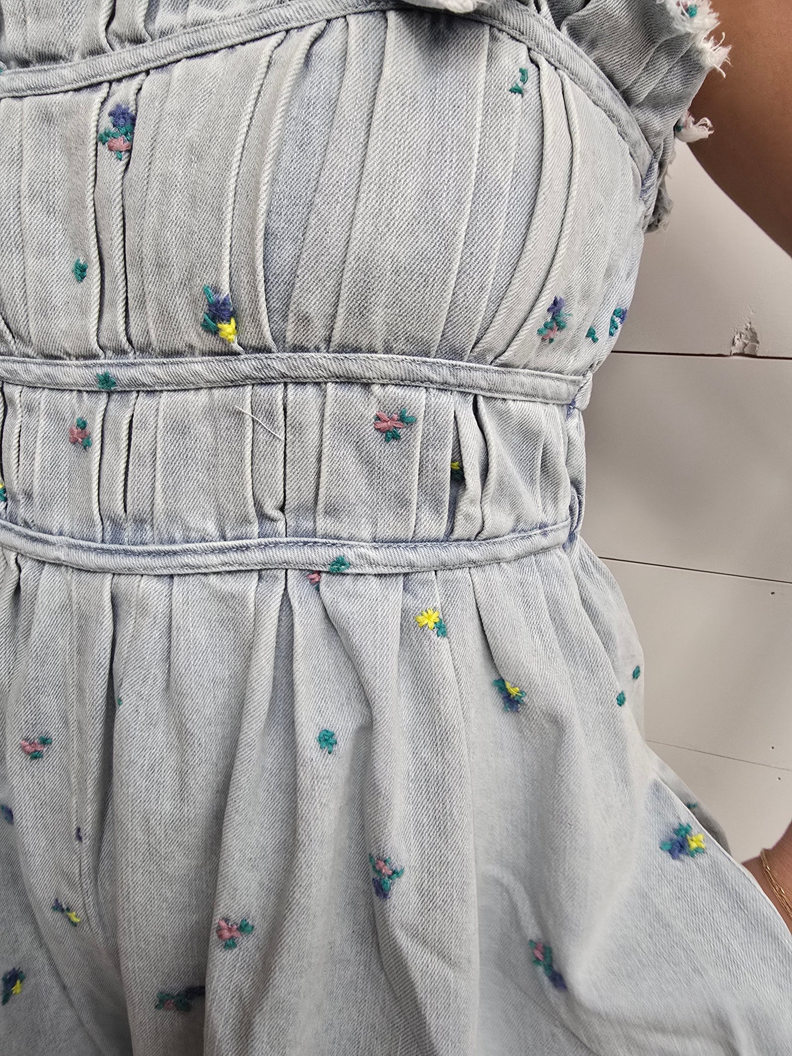 Ditsy Denim Romper