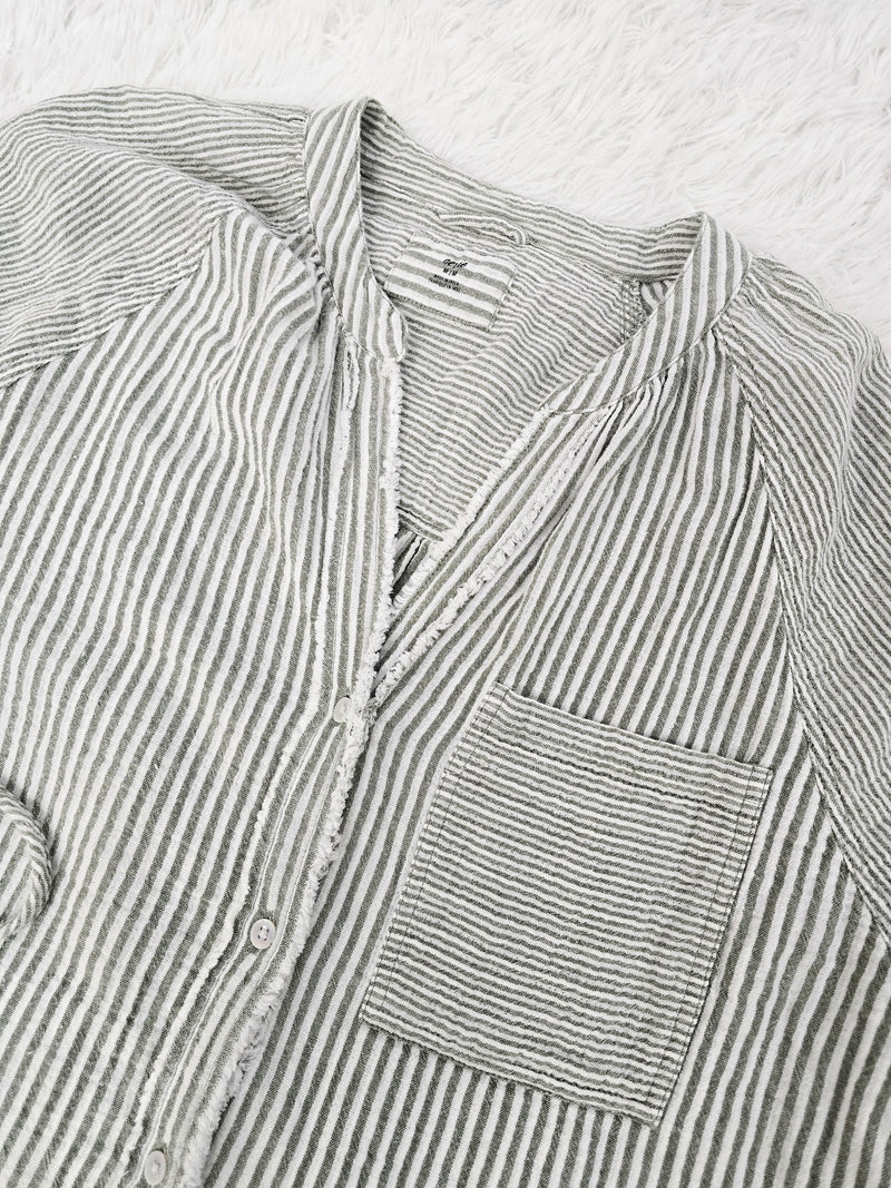 Aerie Stripe Green Top