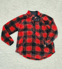 Maurices Red Plaid Sherpa