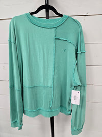 Zyia Green Waffle Top