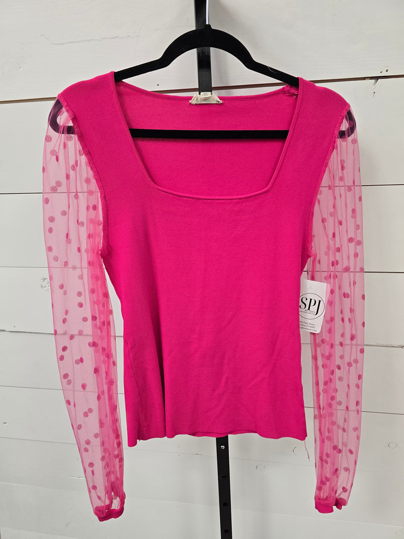 Eesome Polka Dot Sleeve Top