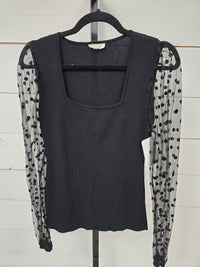 Eesome Polka Dot Sleeve Top