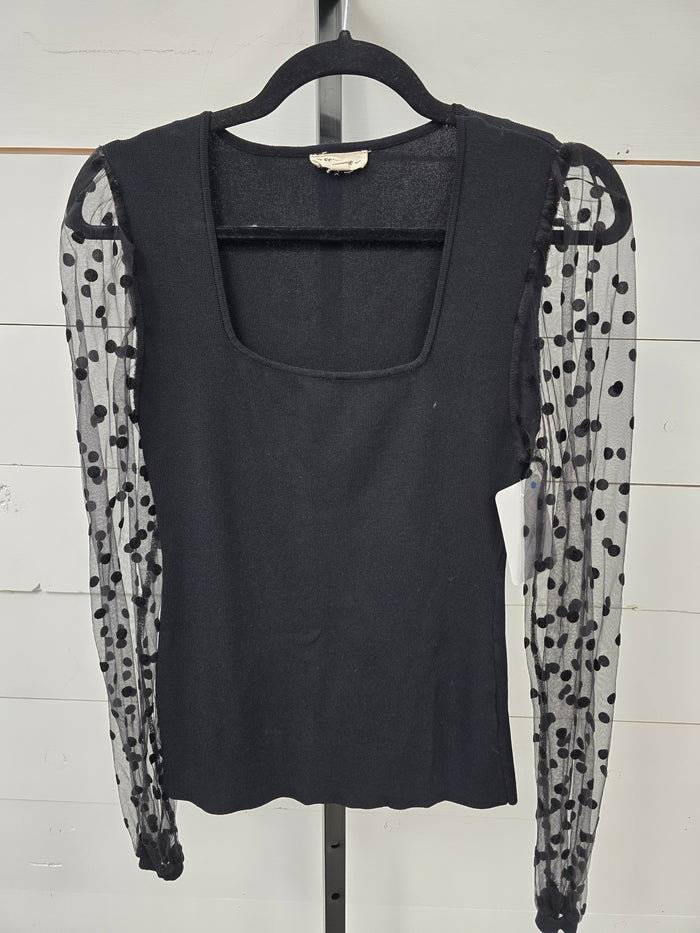 Eesome Polka Dot Sleeve Top