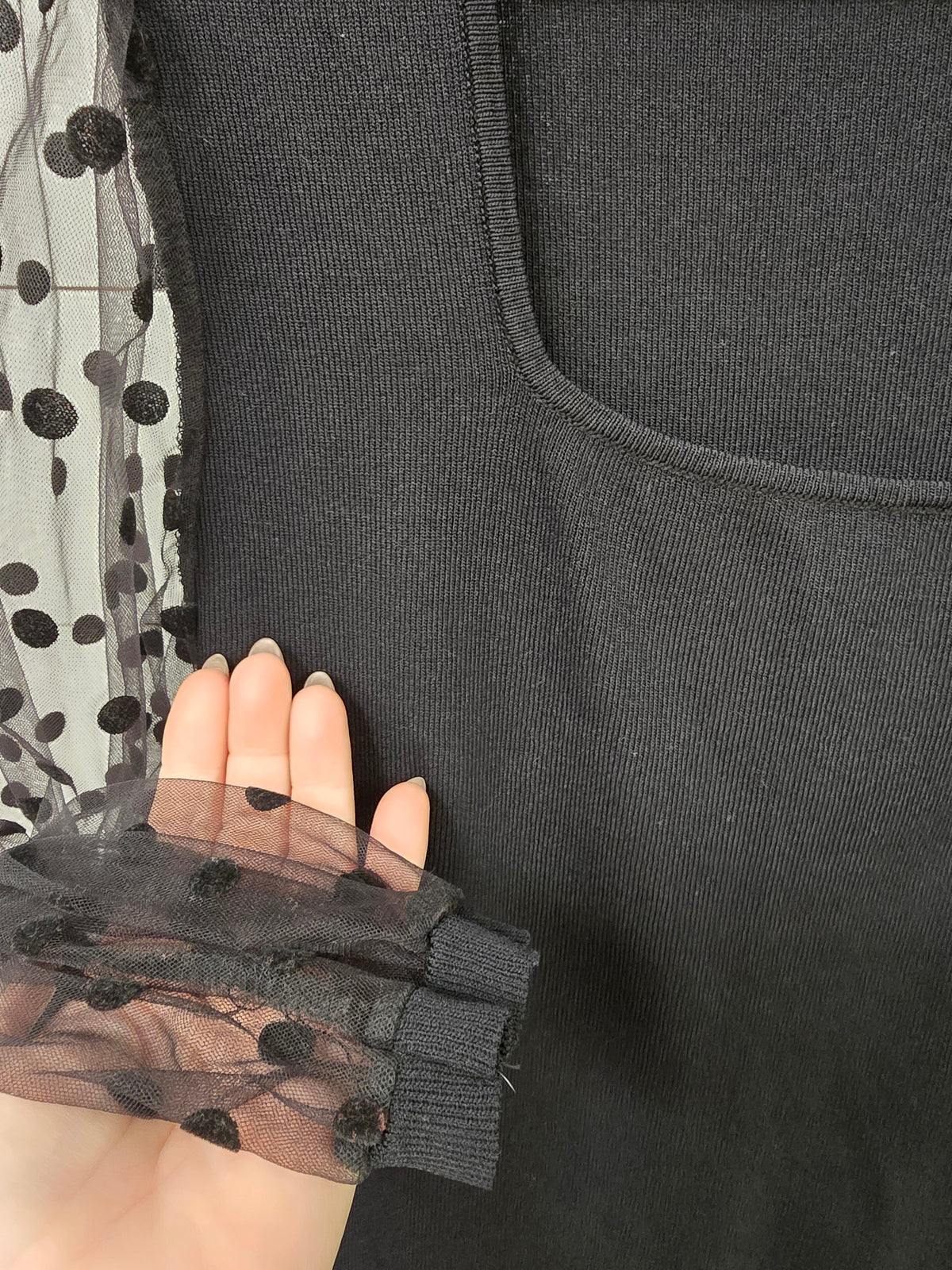 Eesome Polka Dot Sleeve Top