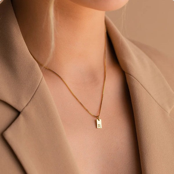 Tiny Initial Necklace