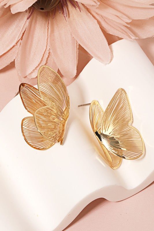 Butterfly Stud Earrings - sale