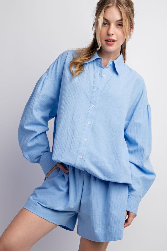 Voile Button Down Shirt