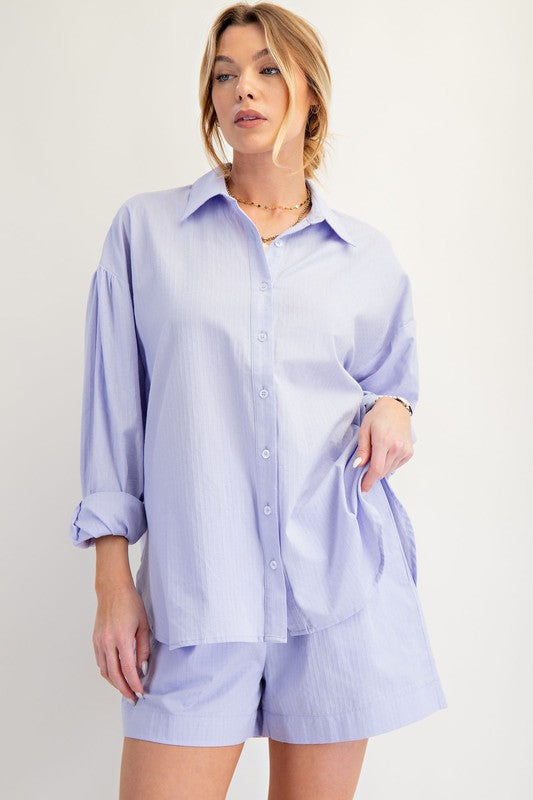 Voile Button Down Shirt