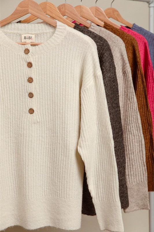 Sophia Button Sweater