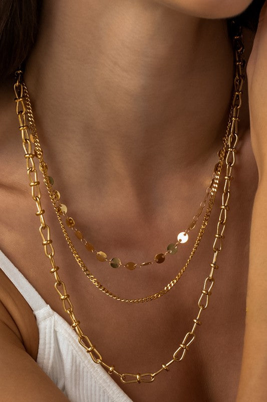 Triple Chunky Necklace