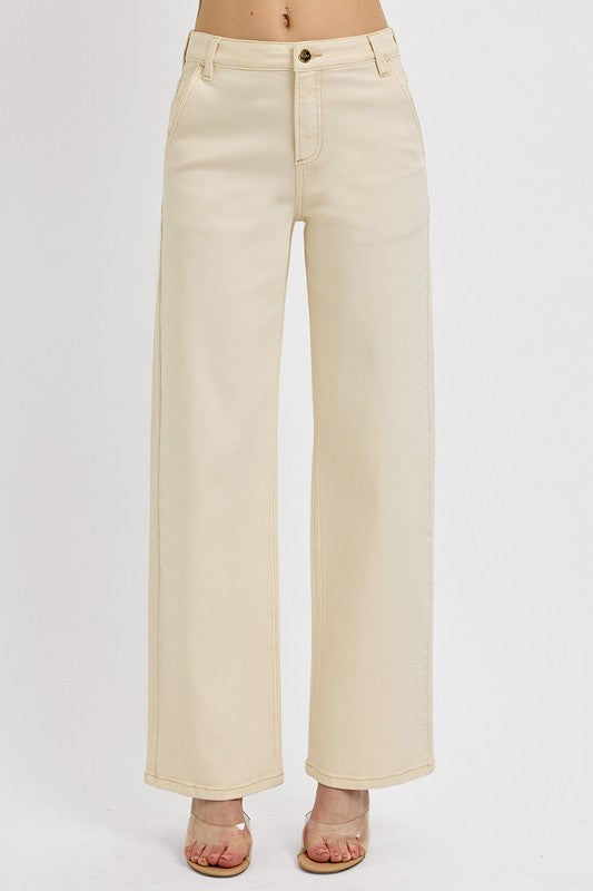 Ivory Ankle Baggy Pant