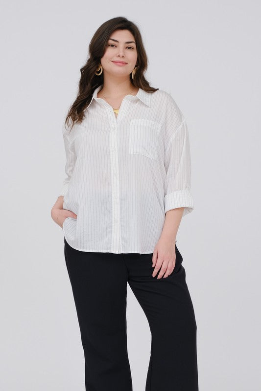Pinstripe Blouse
