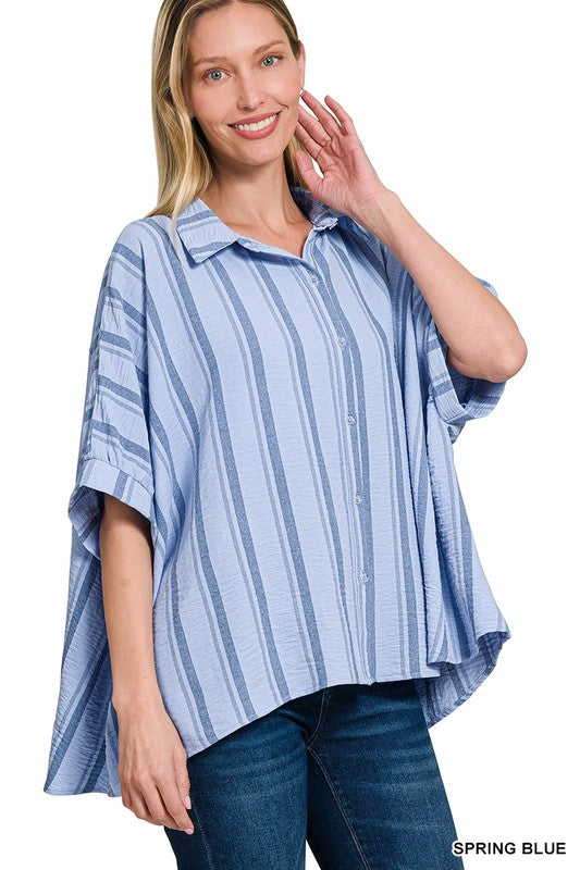 Wrenley Woven Stripe Blouse