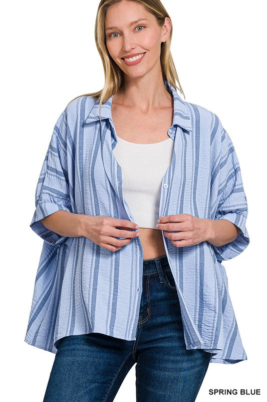 Wrenley Woven Stripe Blouse