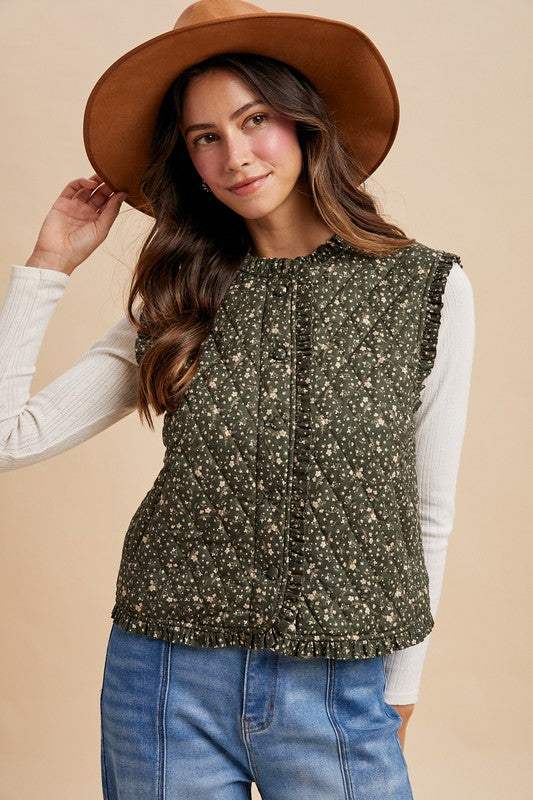 Ditsy Quilted Vest
