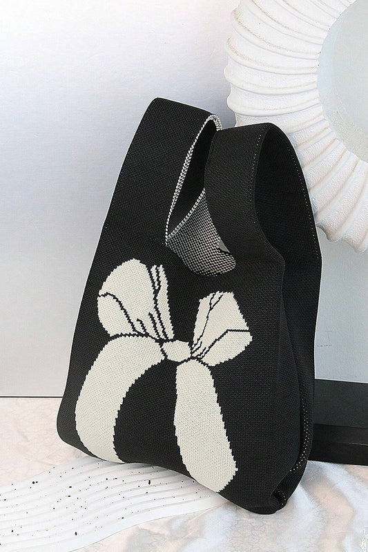 Small Black Bow Purse