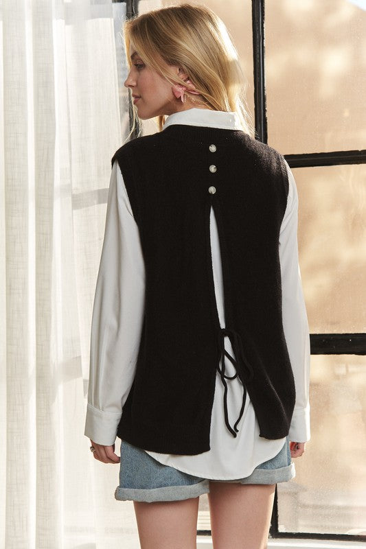 Beth Black Vest