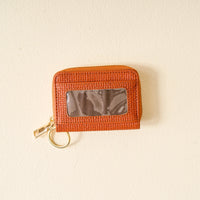 Cognac Zip Around Wallet