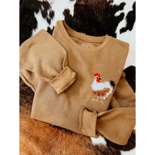 Fringy Chicken Crewneck