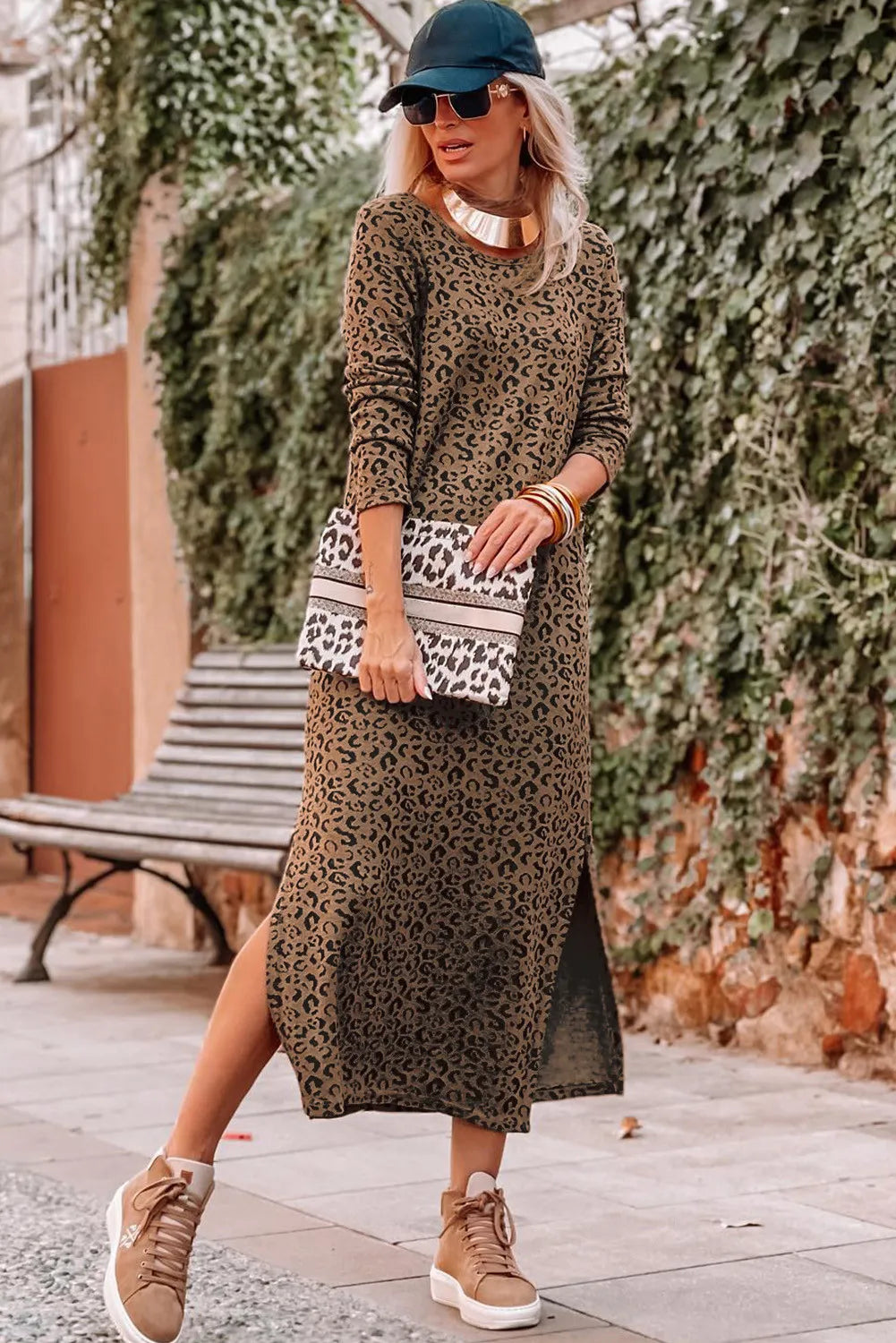 Leopard Midi Dress - sale