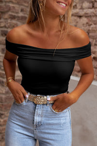 Off Shoulder Black Top