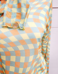 Yellow/Mint Checker Top