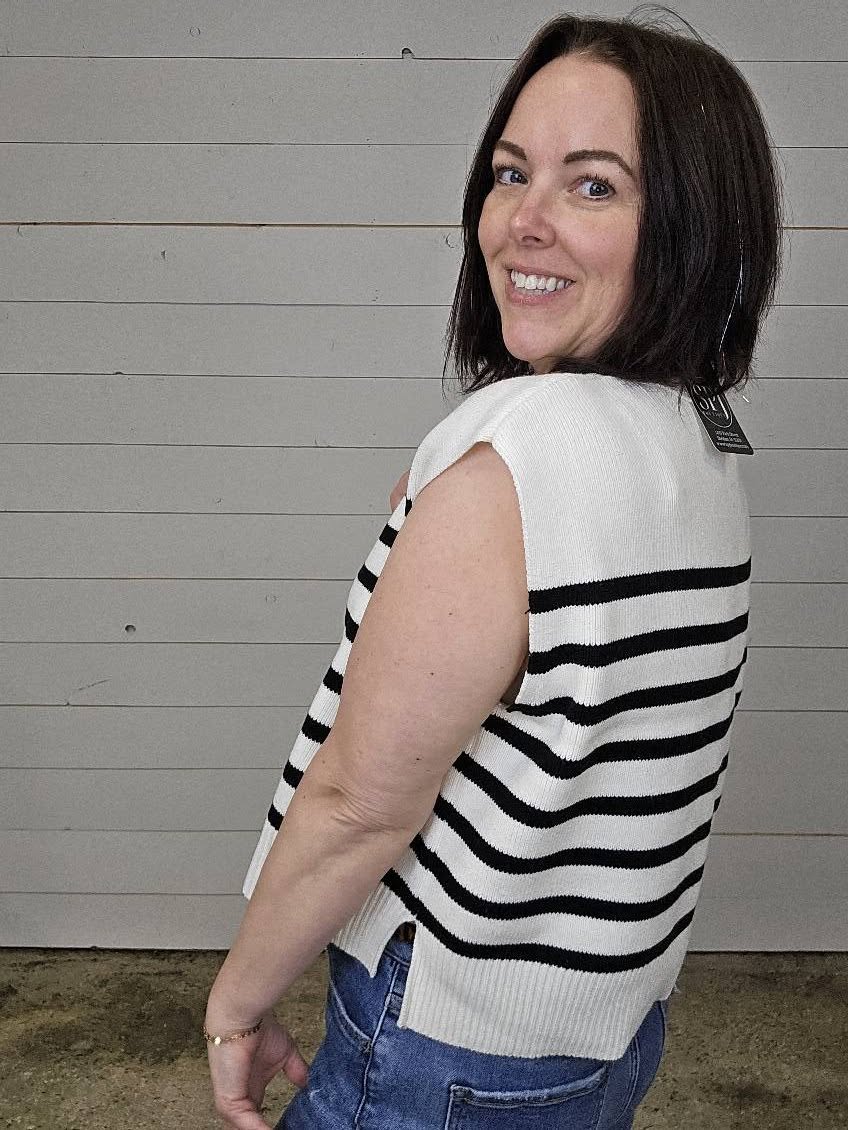 Stripe Sweater Vest - SALE