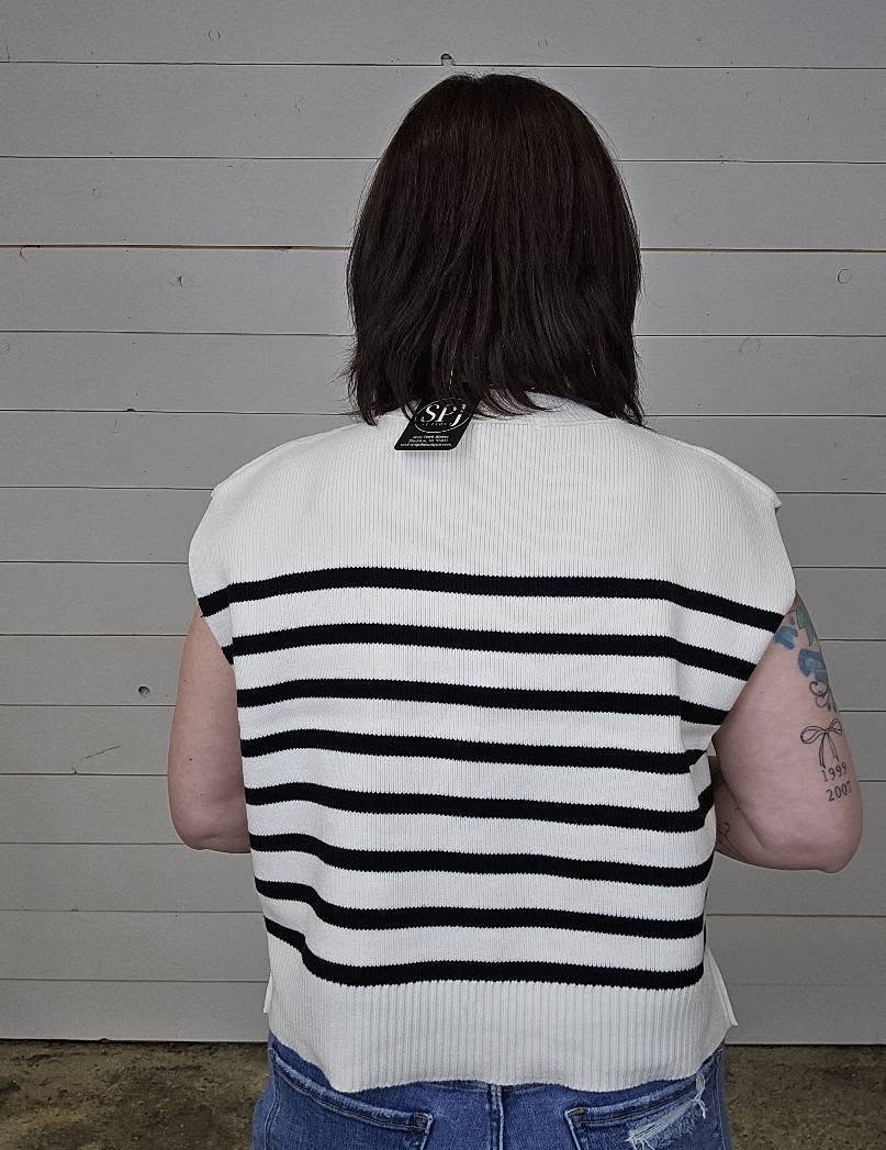 Stripe Sweater Vest - SALE