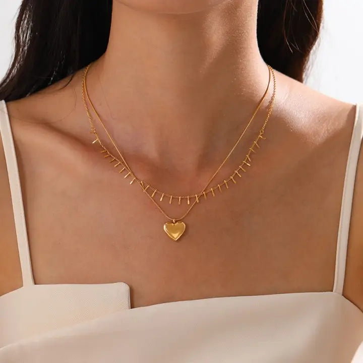 Layered Heart Necklace