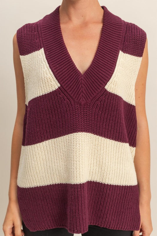 Sheryl Stripe Vest