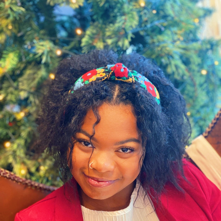 Floral Embroidered Headband