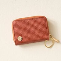 Cognac Zip Around Wallet