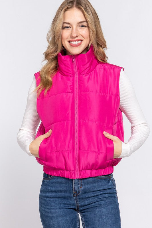 Hot Pink Puffer Vest – SPJ Boutique