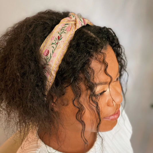 Floral Embroidered Headband