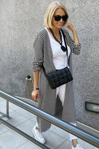 Lightweight Black Striped Cardigan