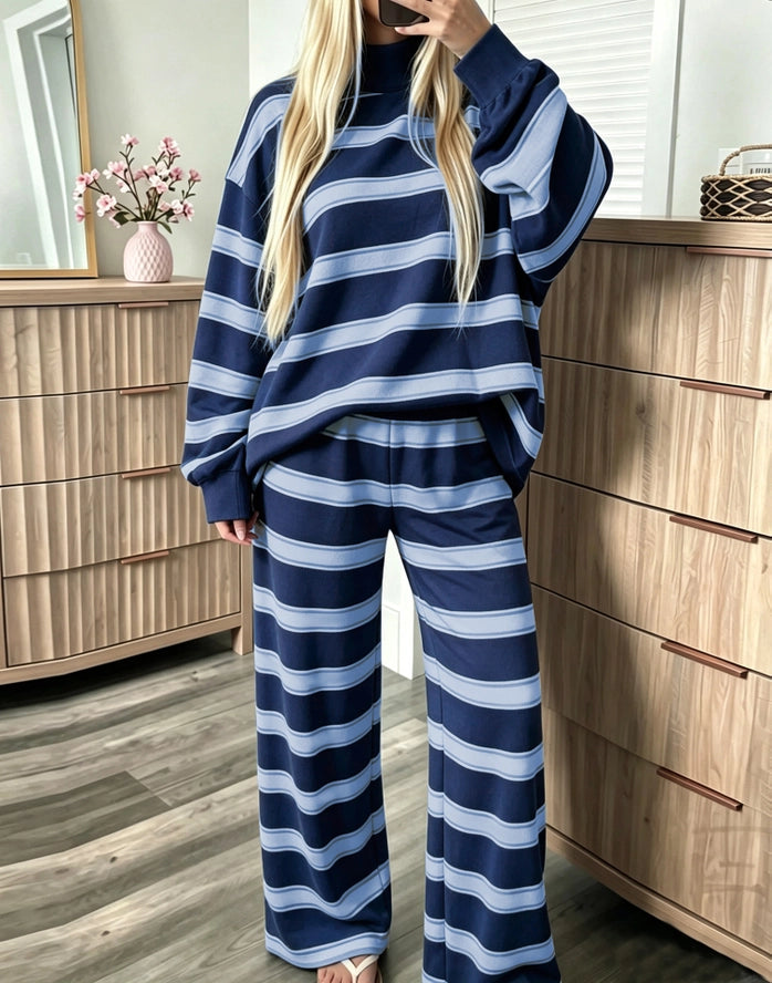 Blue Stripe Pant SET