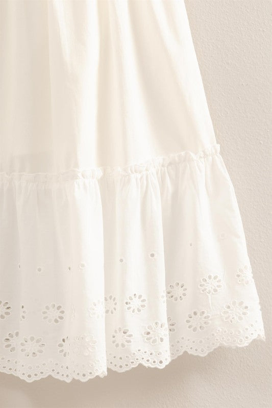 Wrenley White Eyelet Skirt